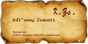 Kövesy Zsanett névjegykártya