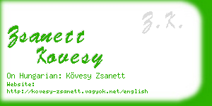 zsanett kovesy business card